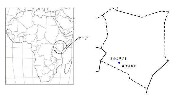 図　地熱発電所「オルカリアⅠ地熱発電所」の所在地