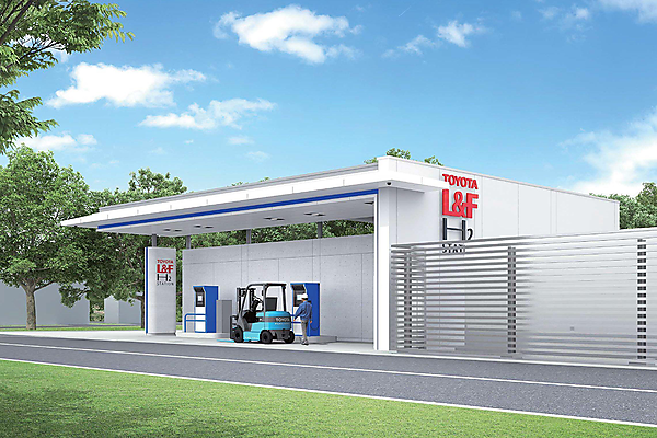 図　豊田自動織機の高浜工場に建設する再エネ水素充塡所の完成予想図
