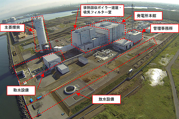 図　建設中の石狩湾新港発電所の全景
