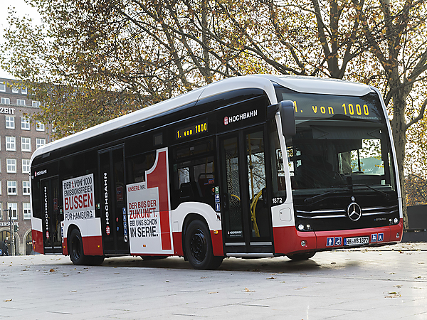図　Daimlerがハンブルク高架鉄道に納車した「Mercedes-Benz eCitaro」