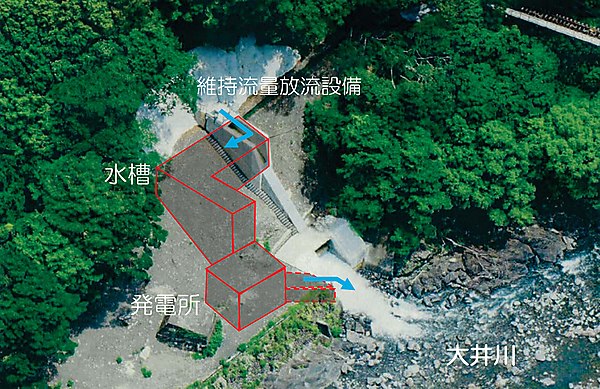 図　「いちしろ水力発電所」の完成イメージ