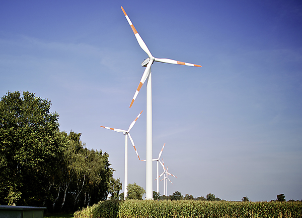 図　Bassum wind farm。Mercedes-Benz Carsに電力を供給する6カ所の風力発電所のうちの1つ