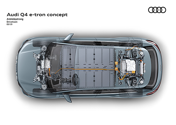 図　「Audi Q4 e-tron concept」は、Volkswagen GroupのEV用共通車台を採用する